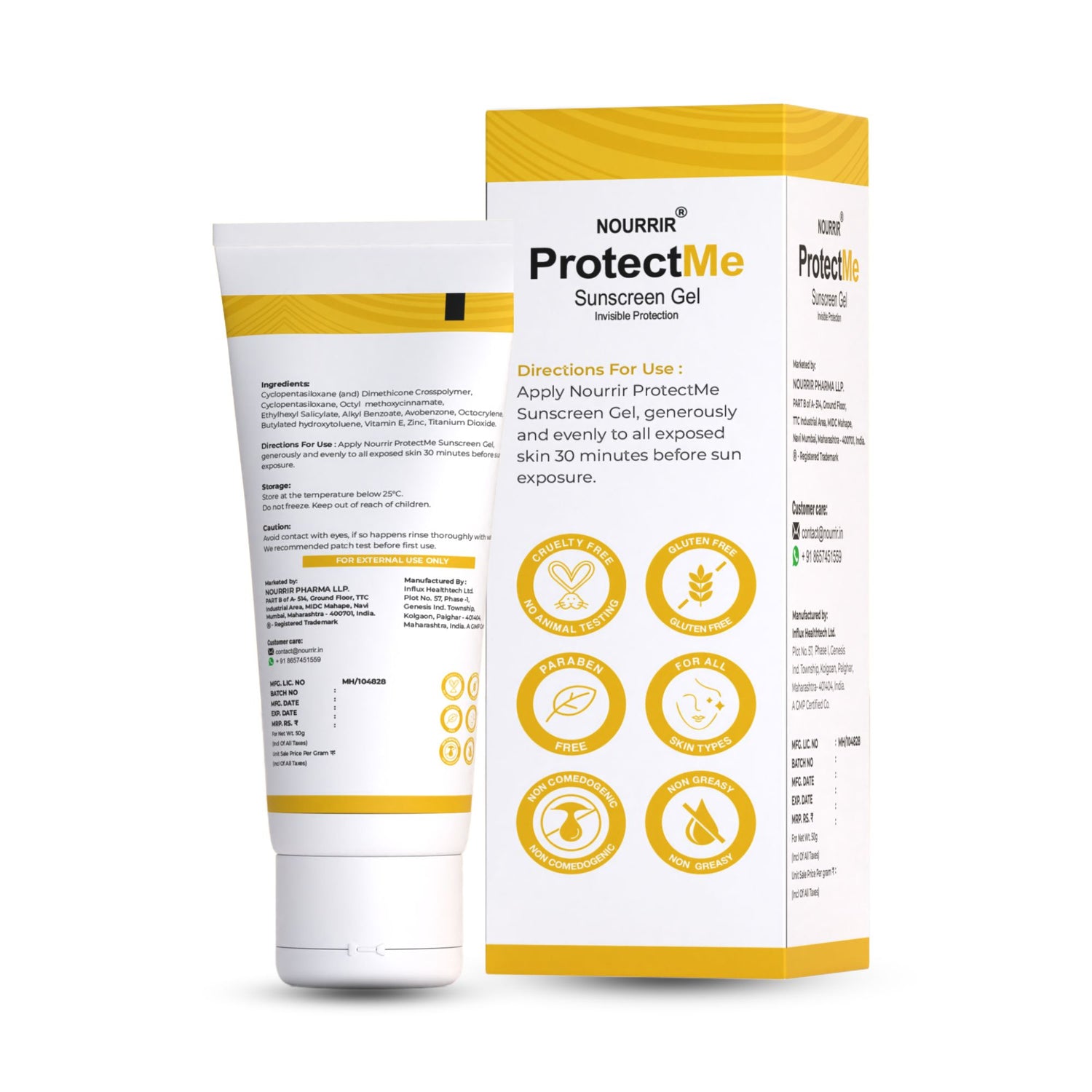 NOURRIR ProtectMe – Sunscreen Gel – SPF 50 PA+++