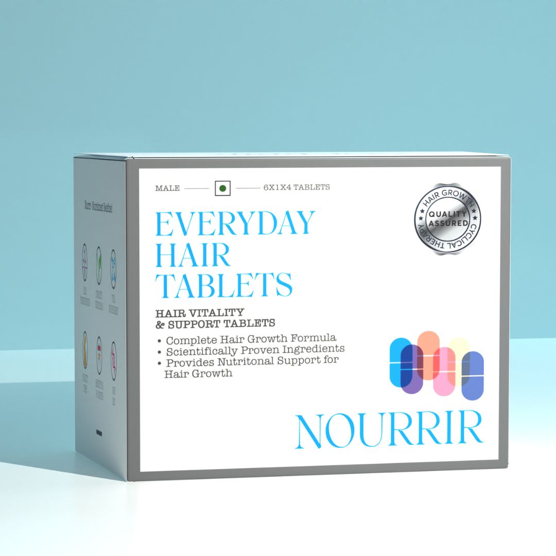 Everyday Hair Health Tablets (Male) - For Hair Growth &amp; Reduction In Hair Fall